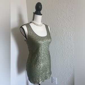 VINTAGE VIVIENNE TAM SEQUIN TANK! SIZE M